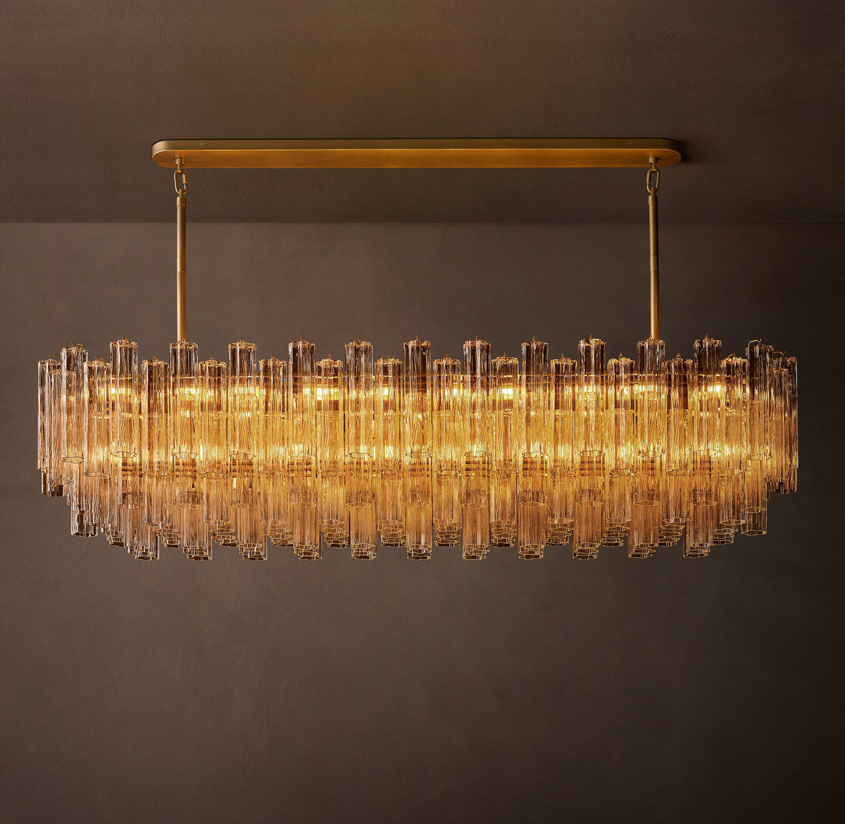 Heritage Tronchi Smoke Glass Linear Chandelier — view 1