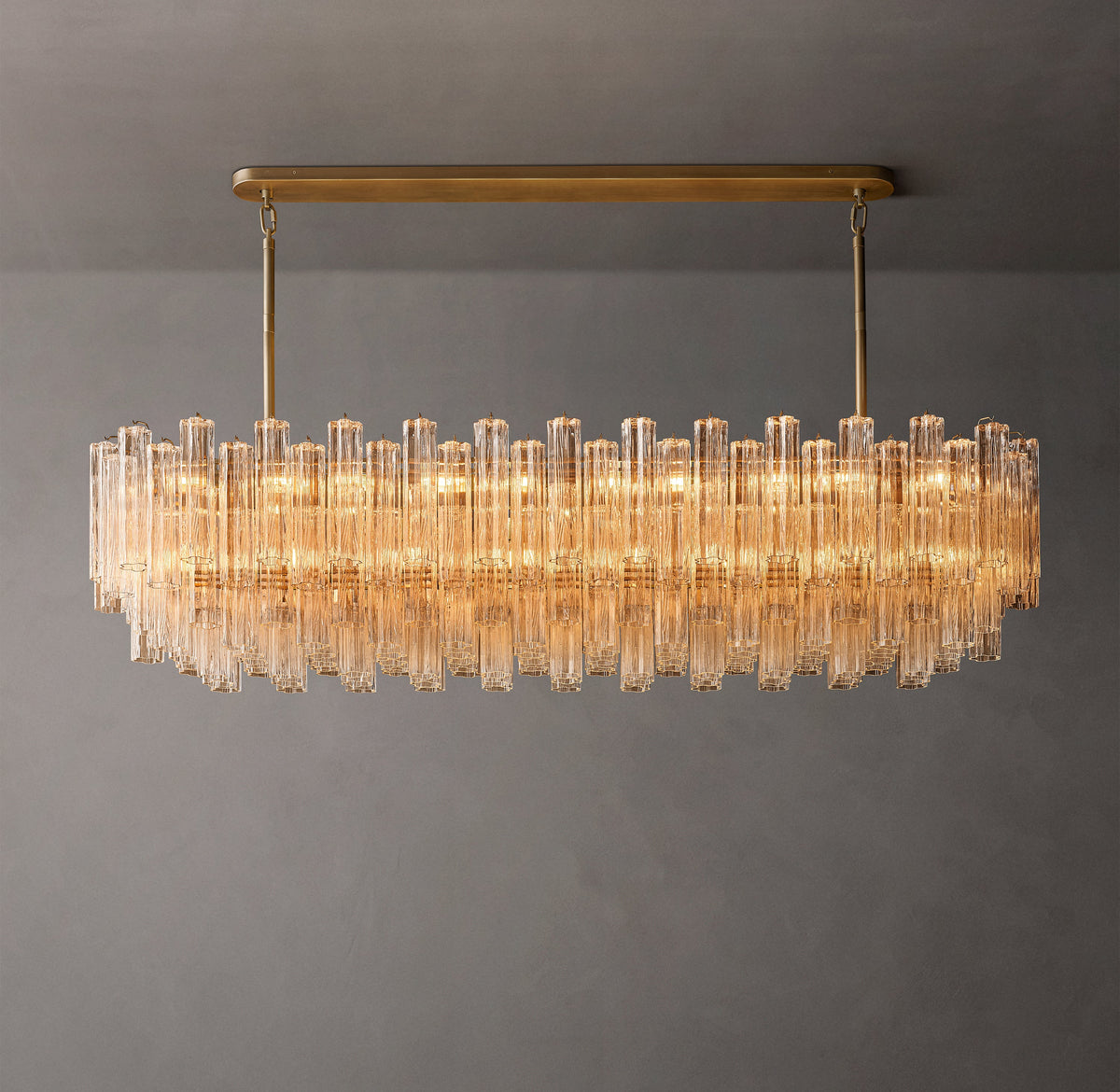 Heritage Tronchi Smoke Glass Linear Chandelier — view 2