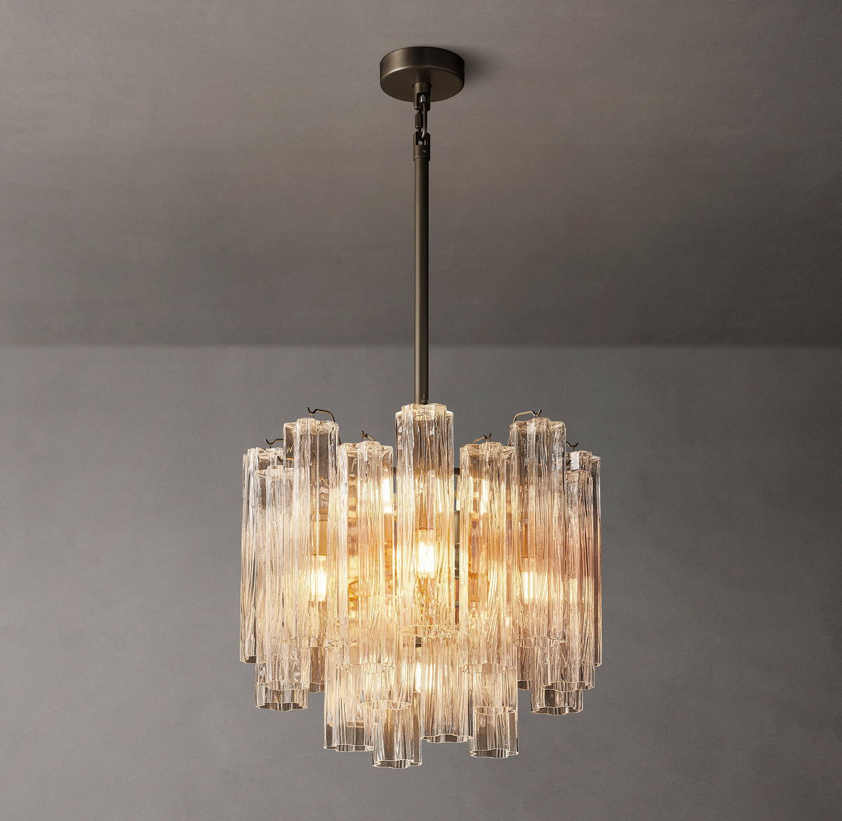 Heritage Tronchi Clear Glass Round Chandelier – 19" — view 2