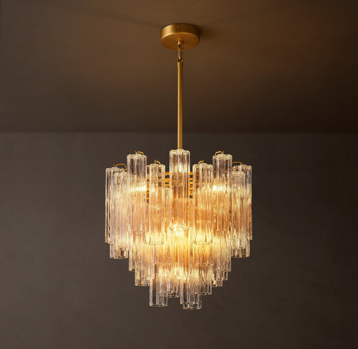 Heritage Tronchi Clear Glass Round Chandelier – 22" — view 1
