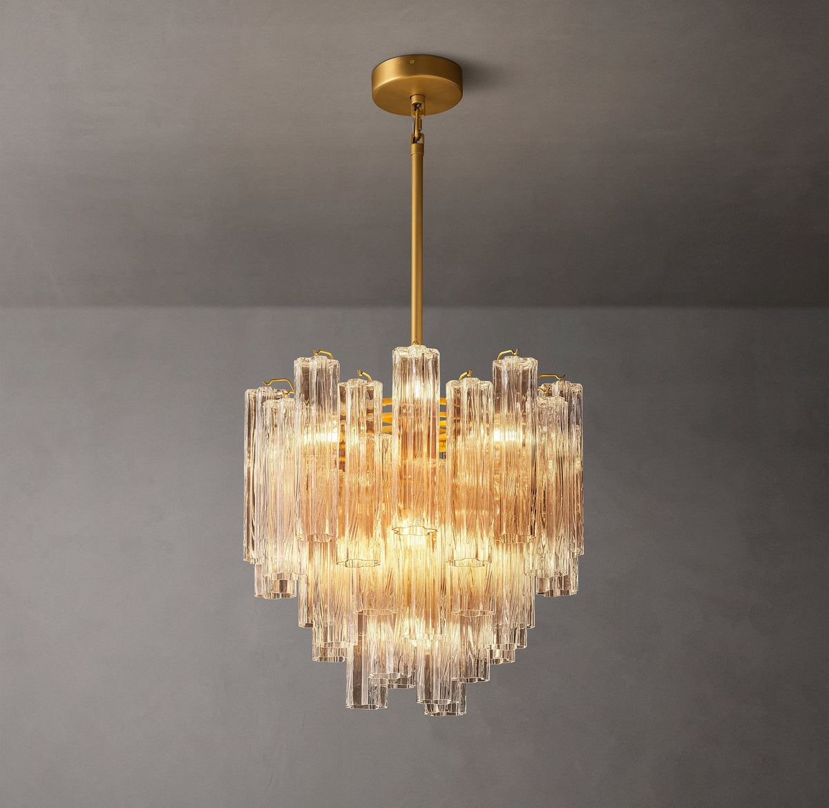 Heritage Tronchi Clear Glass Round Chandelier – 22" — view 2