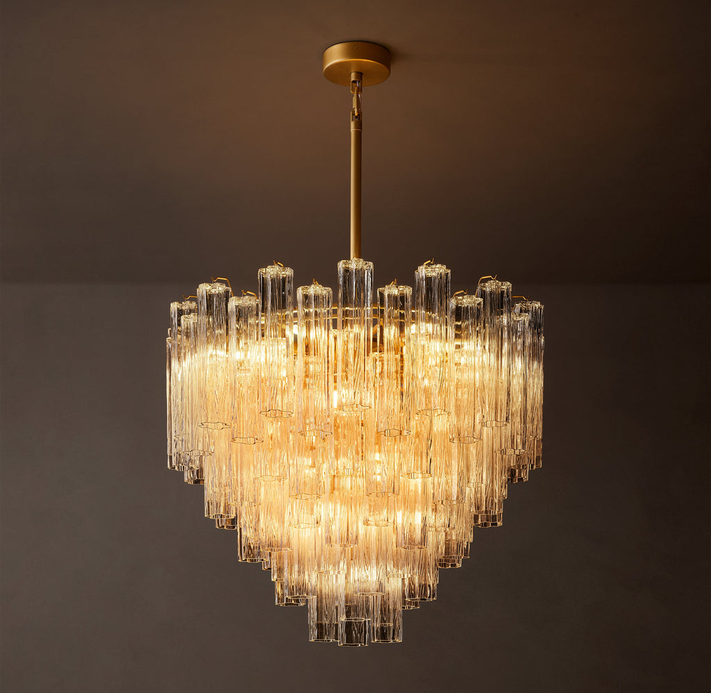 Heritage Tronchi Clear Glass Round Chandelier – 35" — view 1