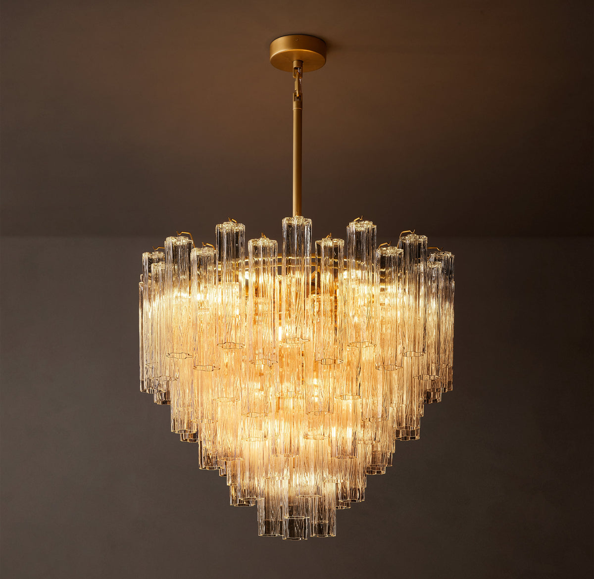 Heritage Tronchi Clear Glass Round Chandelier – 35" — view 1