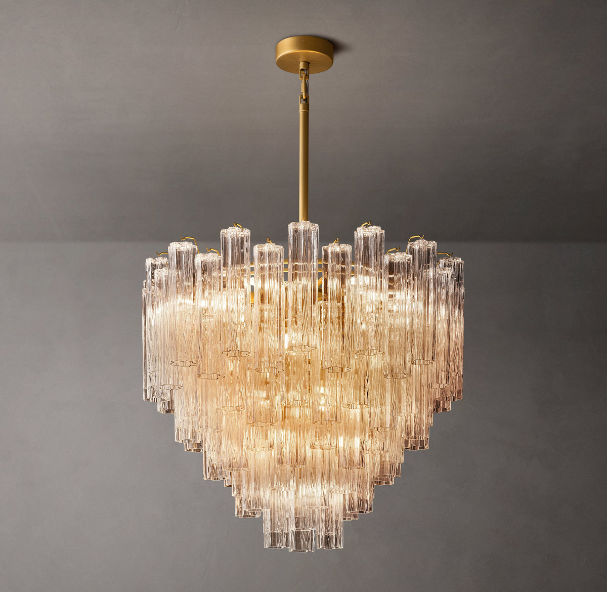 Heritage Tronchi Clear Glass Round Chandelier – 35" — view 2