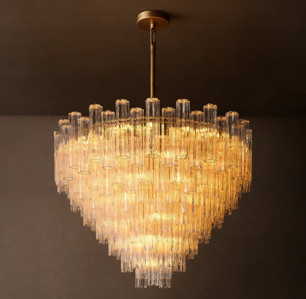 Heritage Tronchi Clear Glass Round Chandelier – 48" — view 1