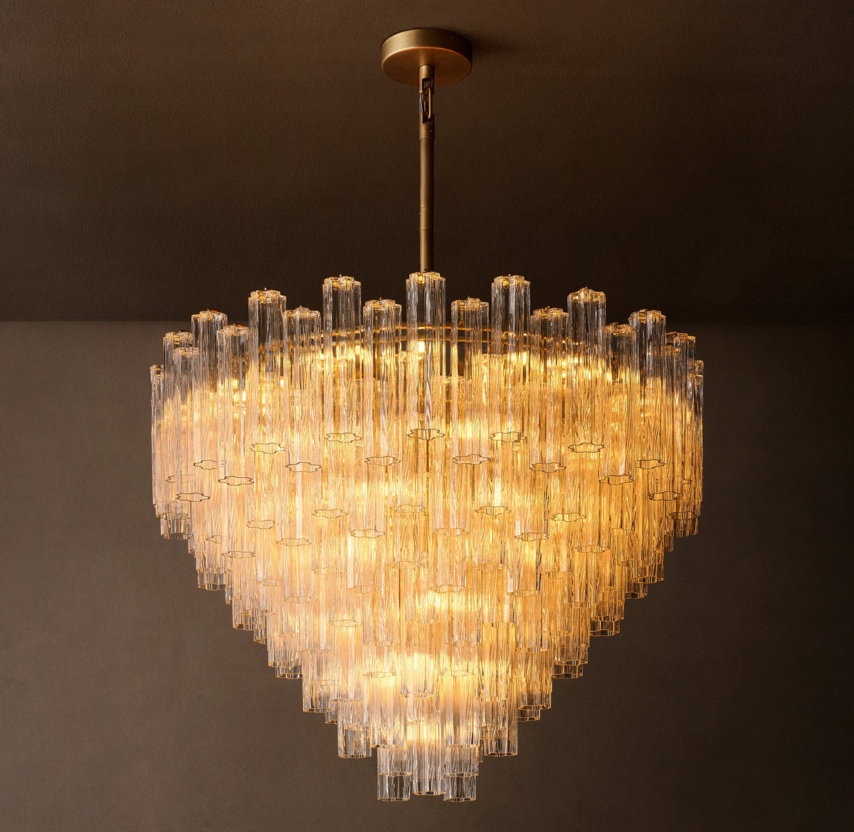 Heritage Tronchi Clear Glass Round Chandelier – 48" — view 1