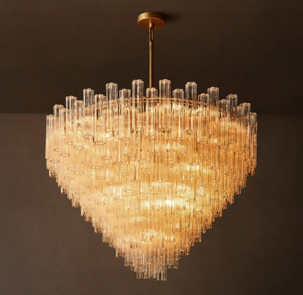 Heritage Tronchi Clear Glass Round Chandelier – 61" — view 1