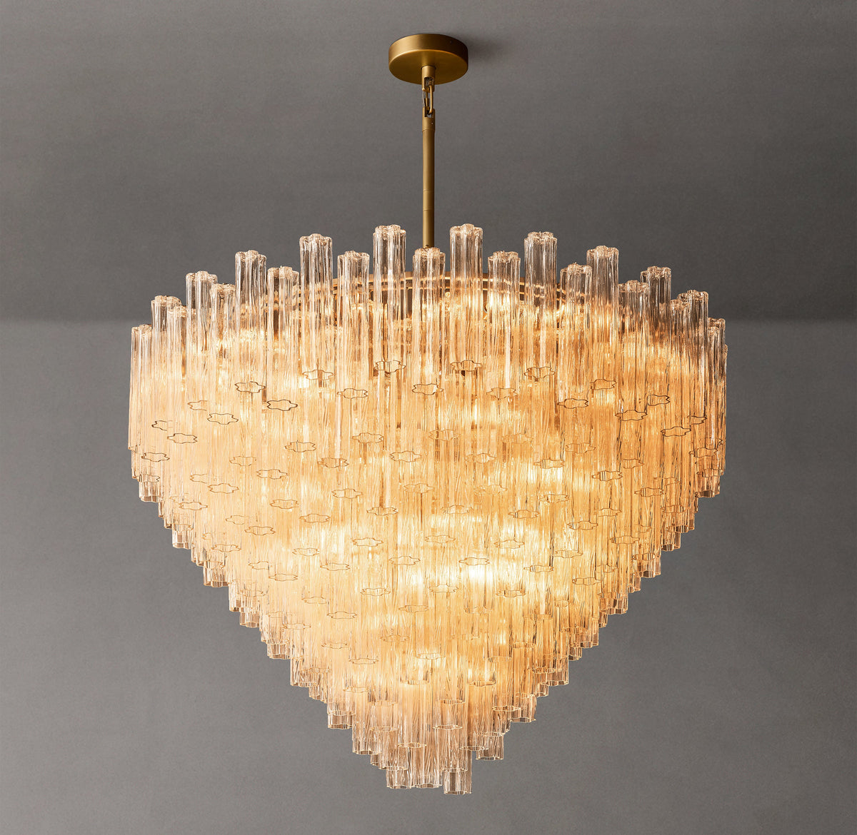 Heritage Tronchi Clear Glass Round Chandelier – 61" — view 2