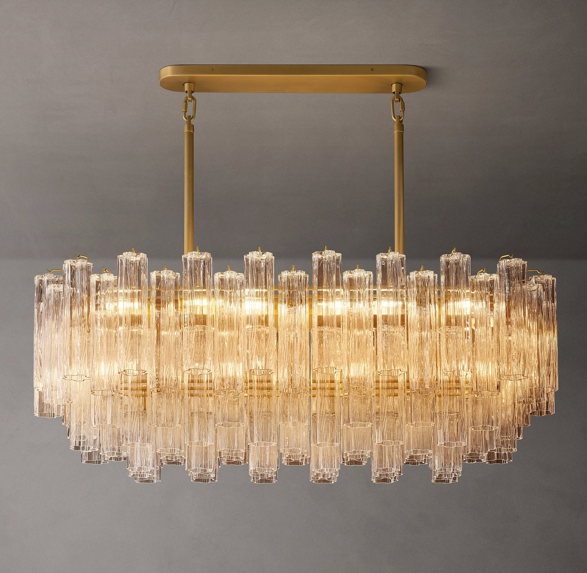 Heritage Tronchi Clear Glass Linear Chandelier — view 2