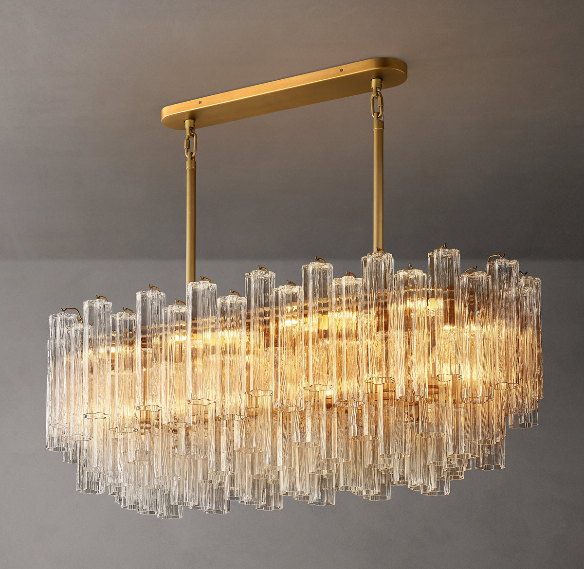 Heritage Tronchi Clear Glass Linear Chandelier — view 3