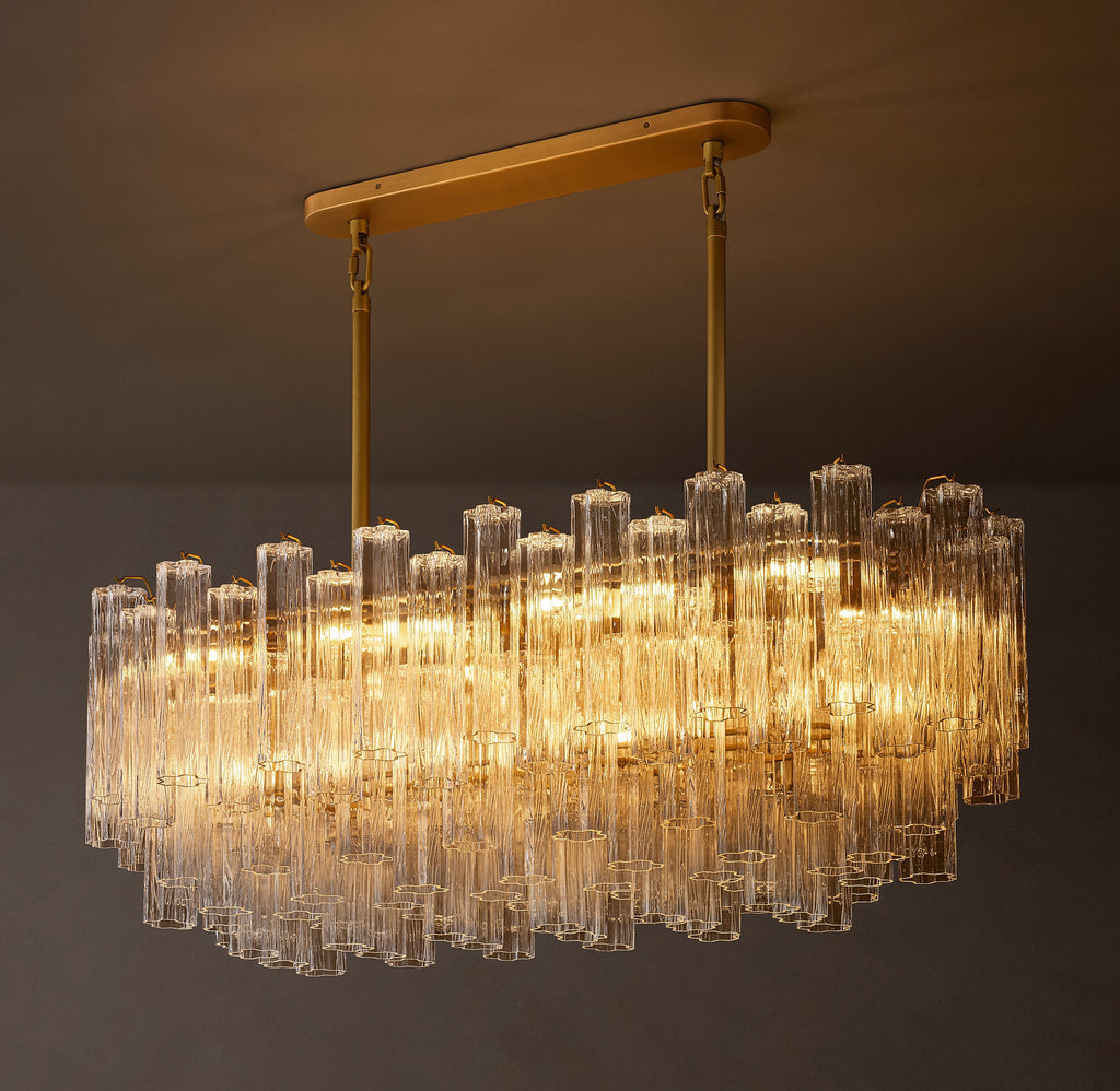 Heritage Tronchi Clear Glass Linear Chandelier — view 4