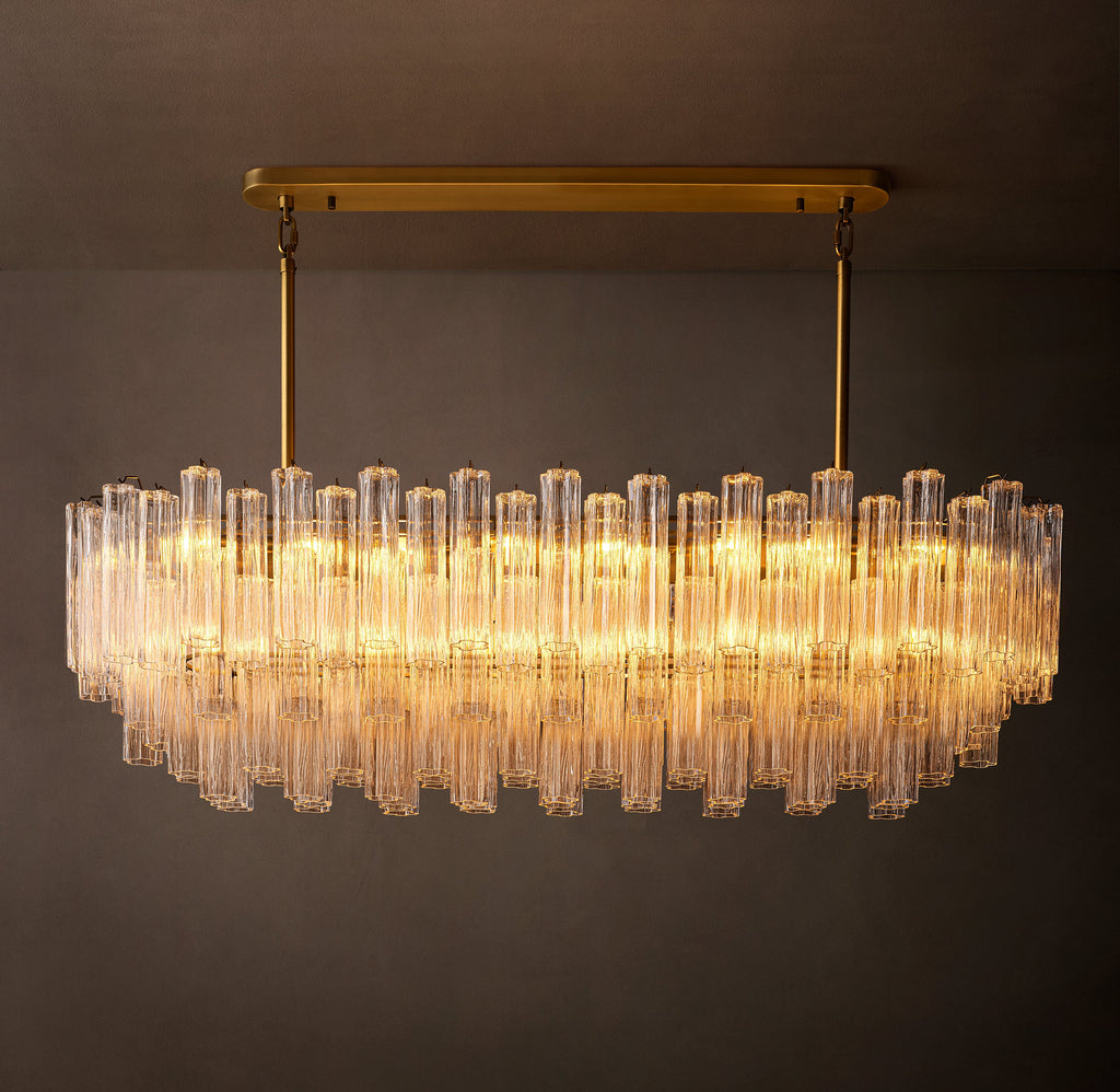 Heritage Tronchi Clear Glass Linear Chandelier — view 1