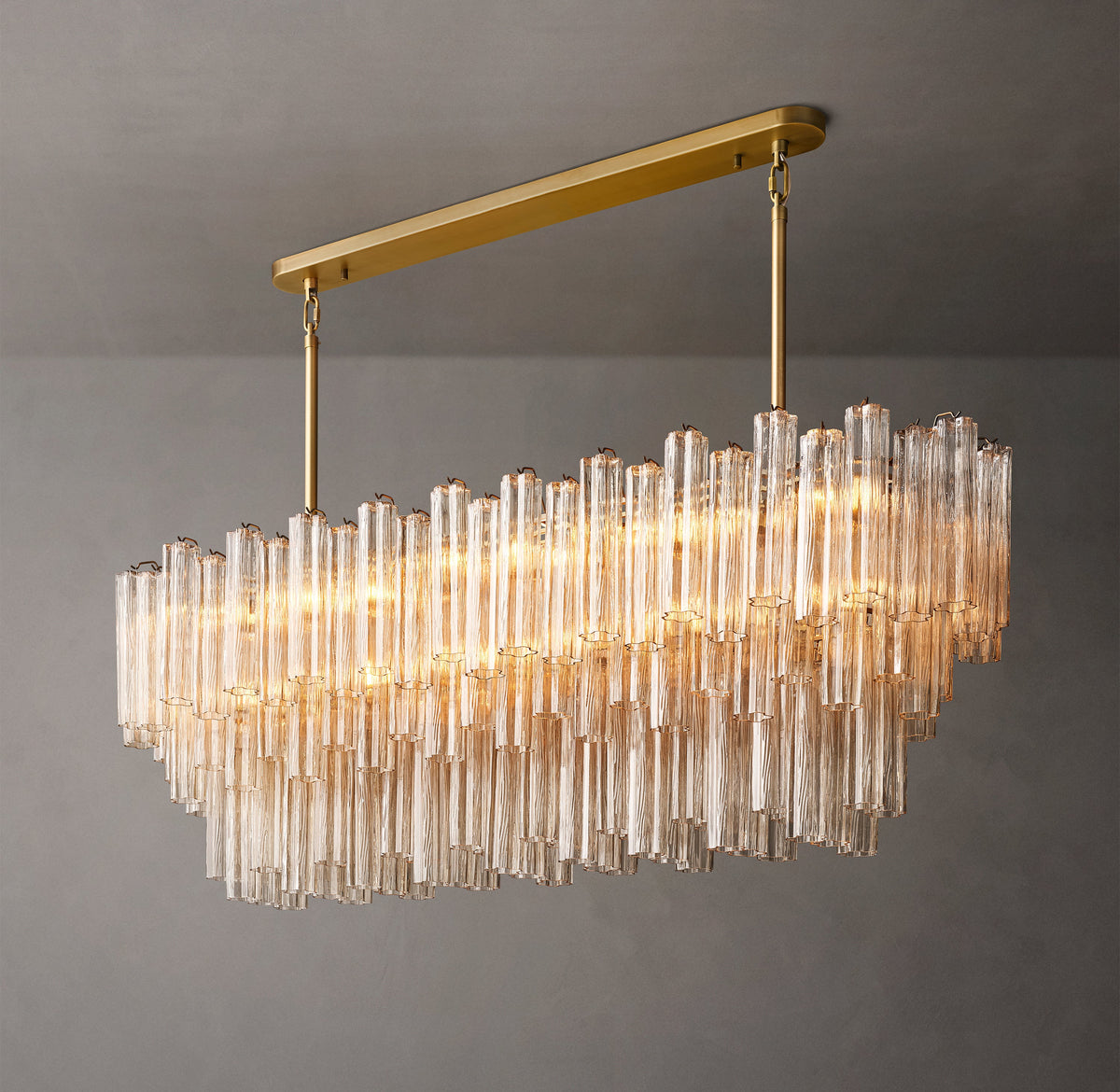 Heritage Tronchi Clear Glass Linear Chandelier — view 3