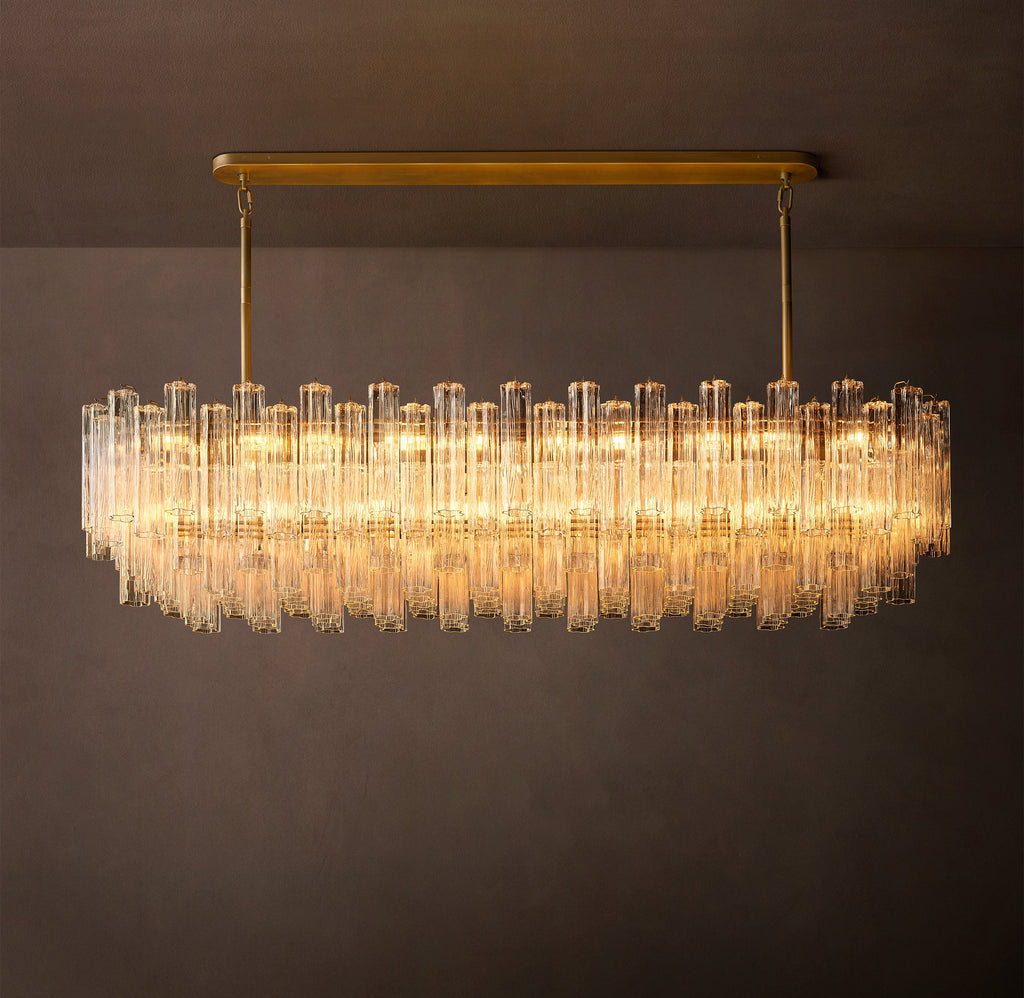Heritage Tronchi Clear Glass Linear Chandelier — view 1