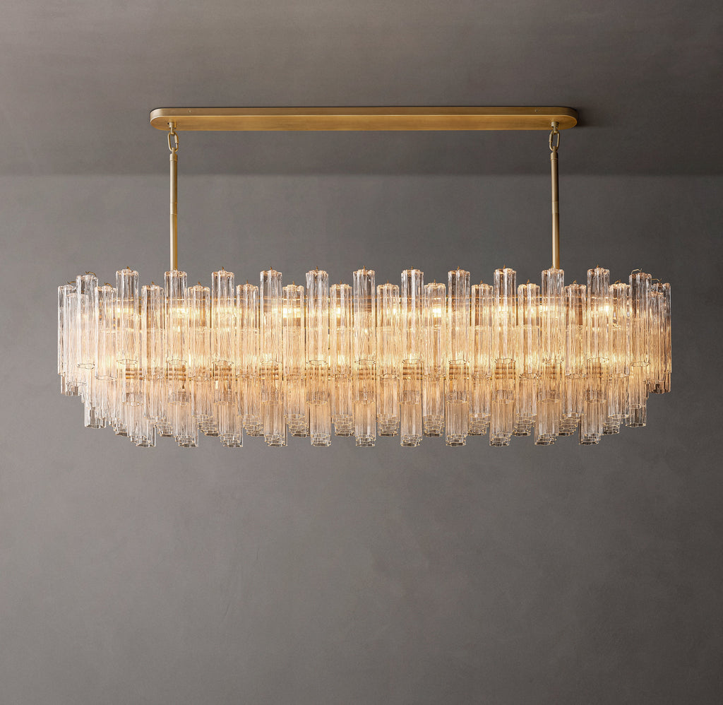 Heritage Tronchi Clear Glass Linear Chandelier — view 2