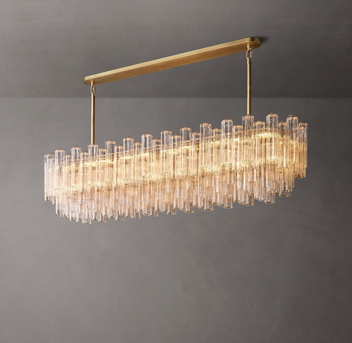 Heritage Tronchi Clear Glass Linear Chandelier — view 3