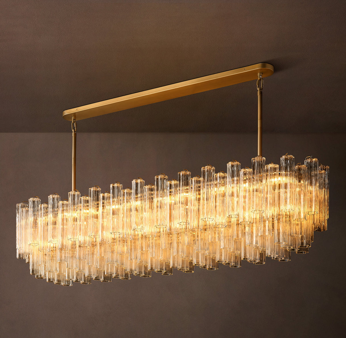 Heritage Tronchi Clear Glass Linear Chandelier — view 5