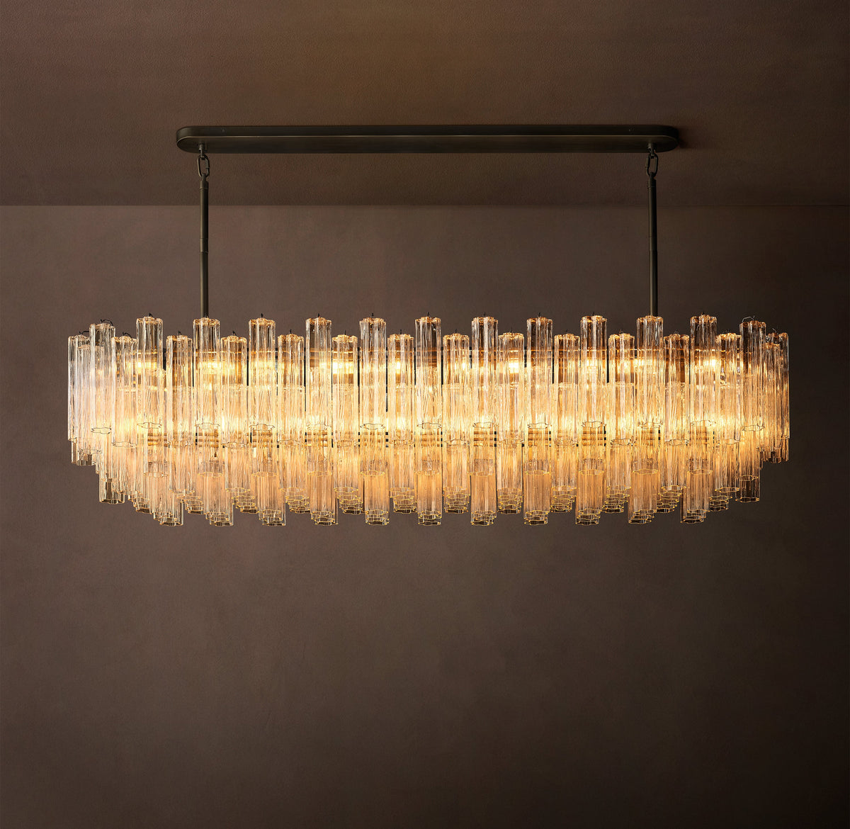 Heritage Tronchi Clear Glass Linear Chandelier — view 1