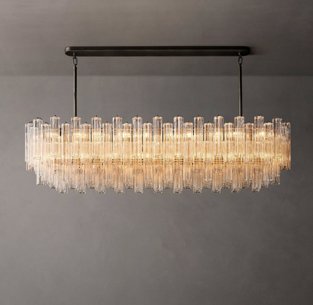 Heritage Tronchi Clear Glass Linear Chandelier — view 2