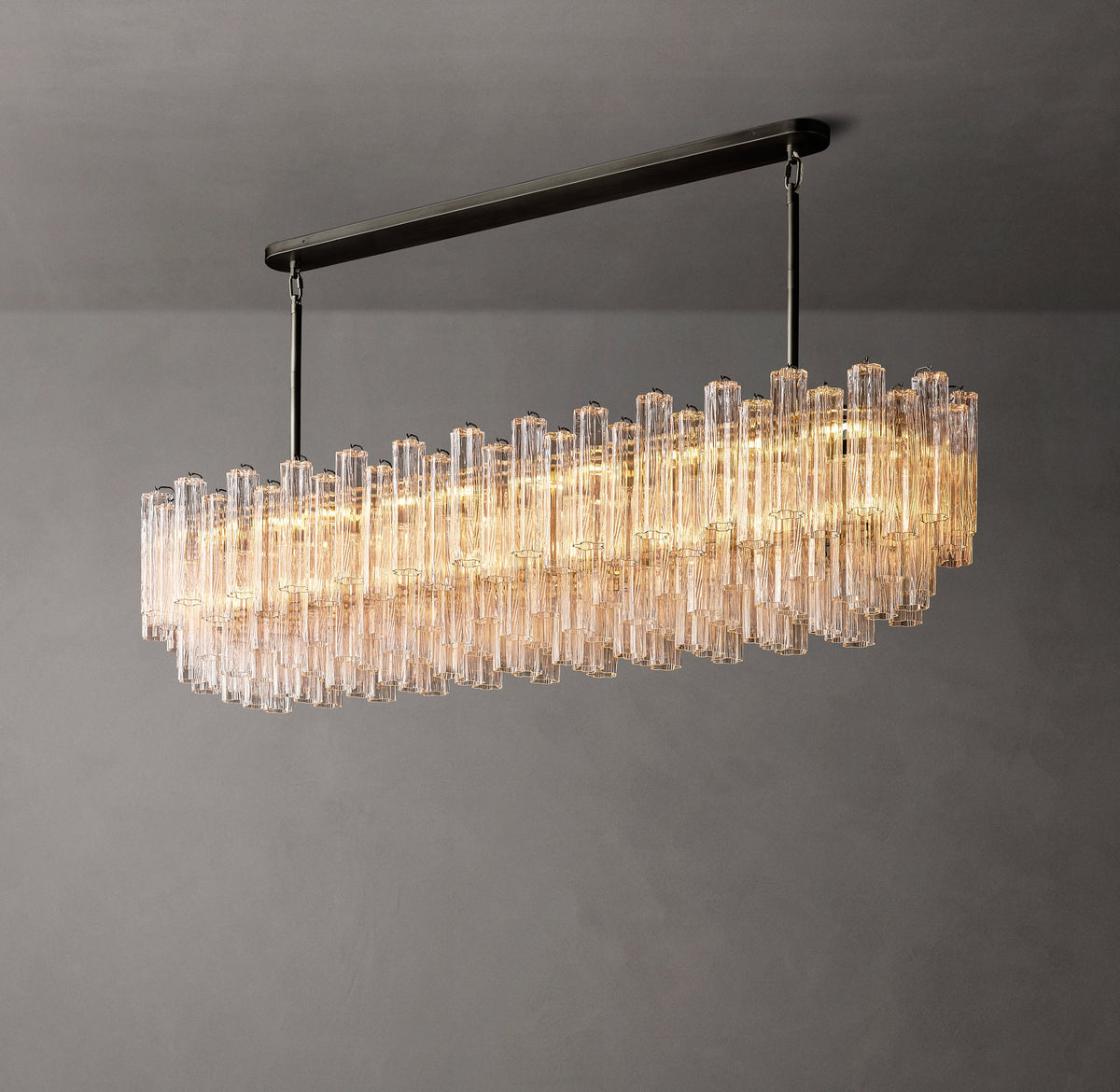 Heritage Tronchi Clear Glass Linear Chandelier — view 3