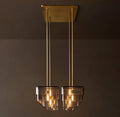 Signature Remy Square Chandelier – 24" Lacquered Burnished Brass/Smoke — view 1