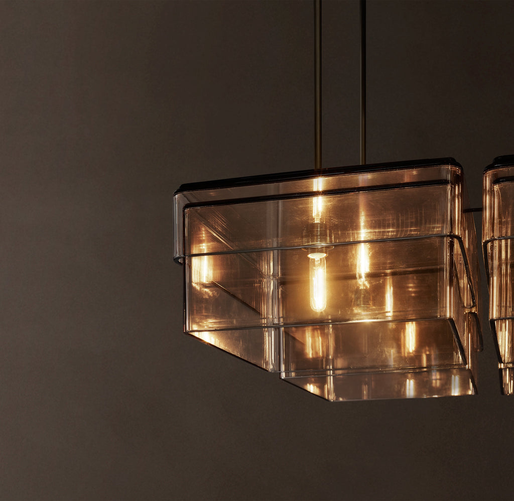 Signature Remy Square Chandelier – 24" Bronze/Smoke — view 3