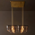Signature Remy Square Chandelier – 36" Lacquered Burnished Brass/Smoke — view 1