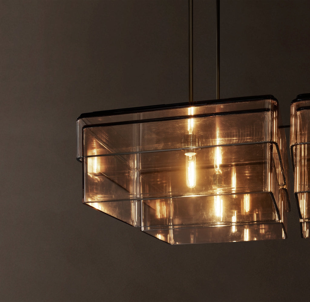 Signature Remy Square Chandelier – 36" Bronze/Smoke — view 3