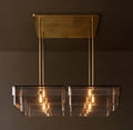 Signature Remy Square Chandelier – 48" Lacquered Burnished Brass/Smoke — view 1