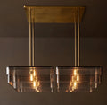Signature Remy Square Chandelier – 60" Lacquered Burnished Brass/Smoke — view 1