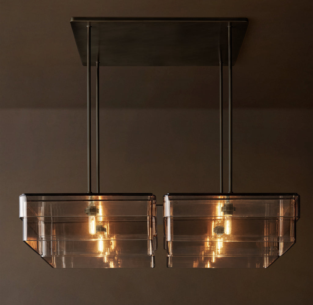 Signature Remy Square Chandelier – 60" Bronze/Smoke — view 1