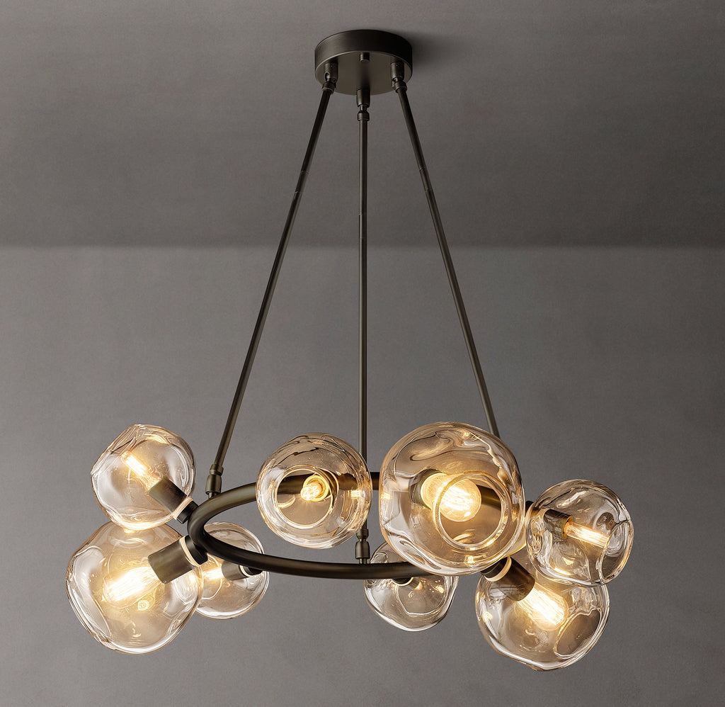 Heritage Bubble Clear Glass Round Chandelier — view 2