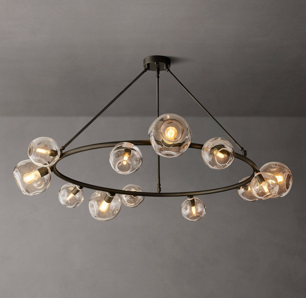 Heritage Bubble Clear Glass Round Chandelier — view 2