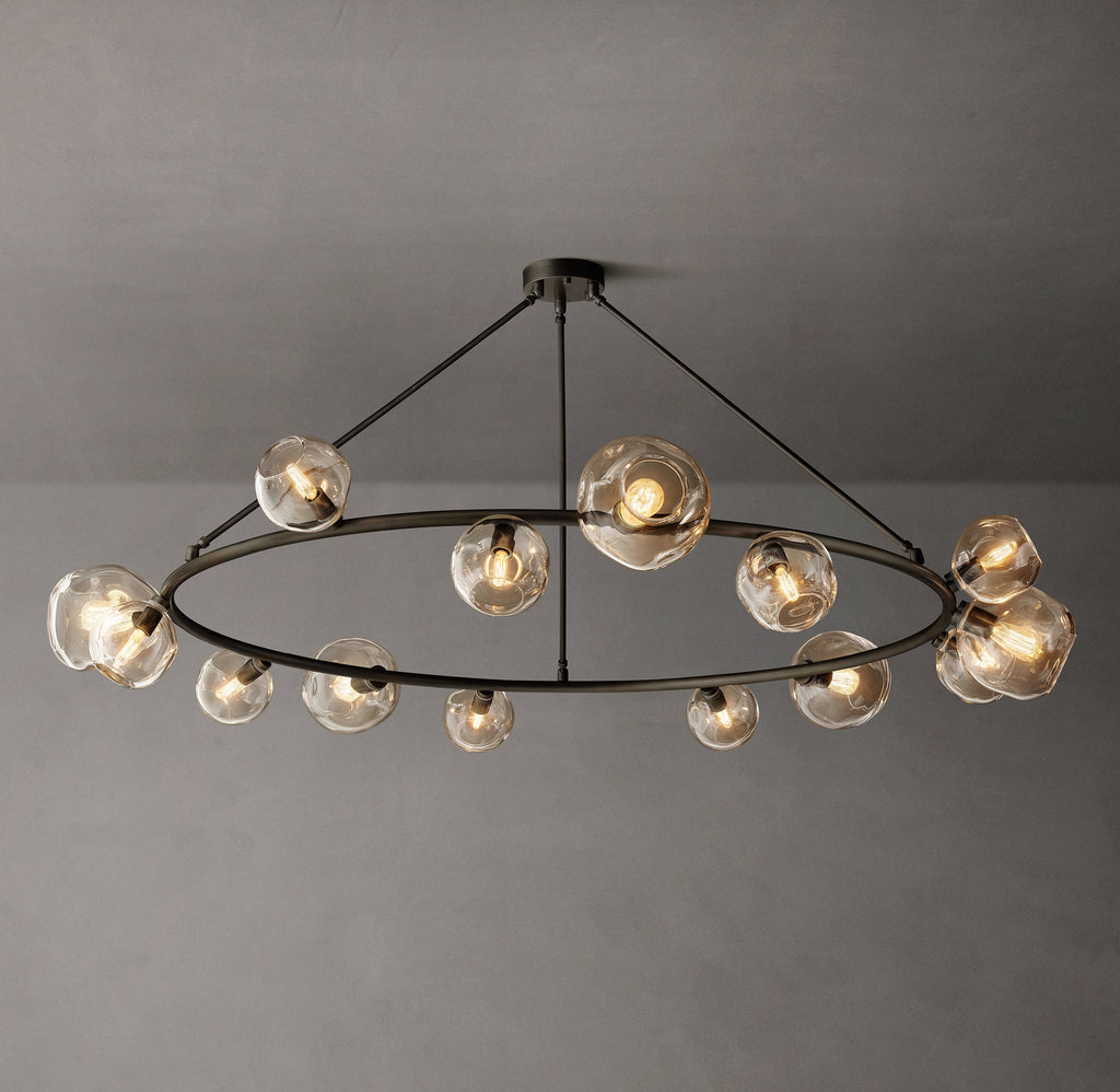Heritage Bubble Clear Glass Round Chandelier — view 2