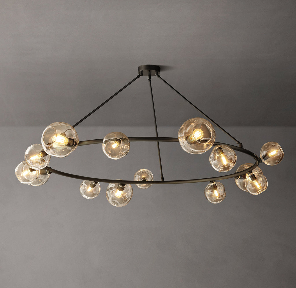 Heritage Bubble Clear Glass Round Chandelier — view 3