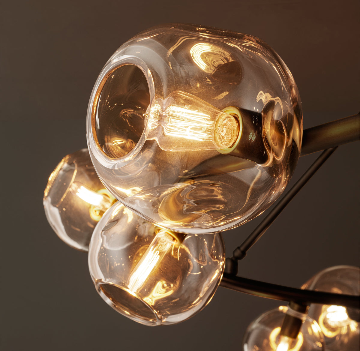 Heritage Bubble Clear Glass Round Chandelier — view 4