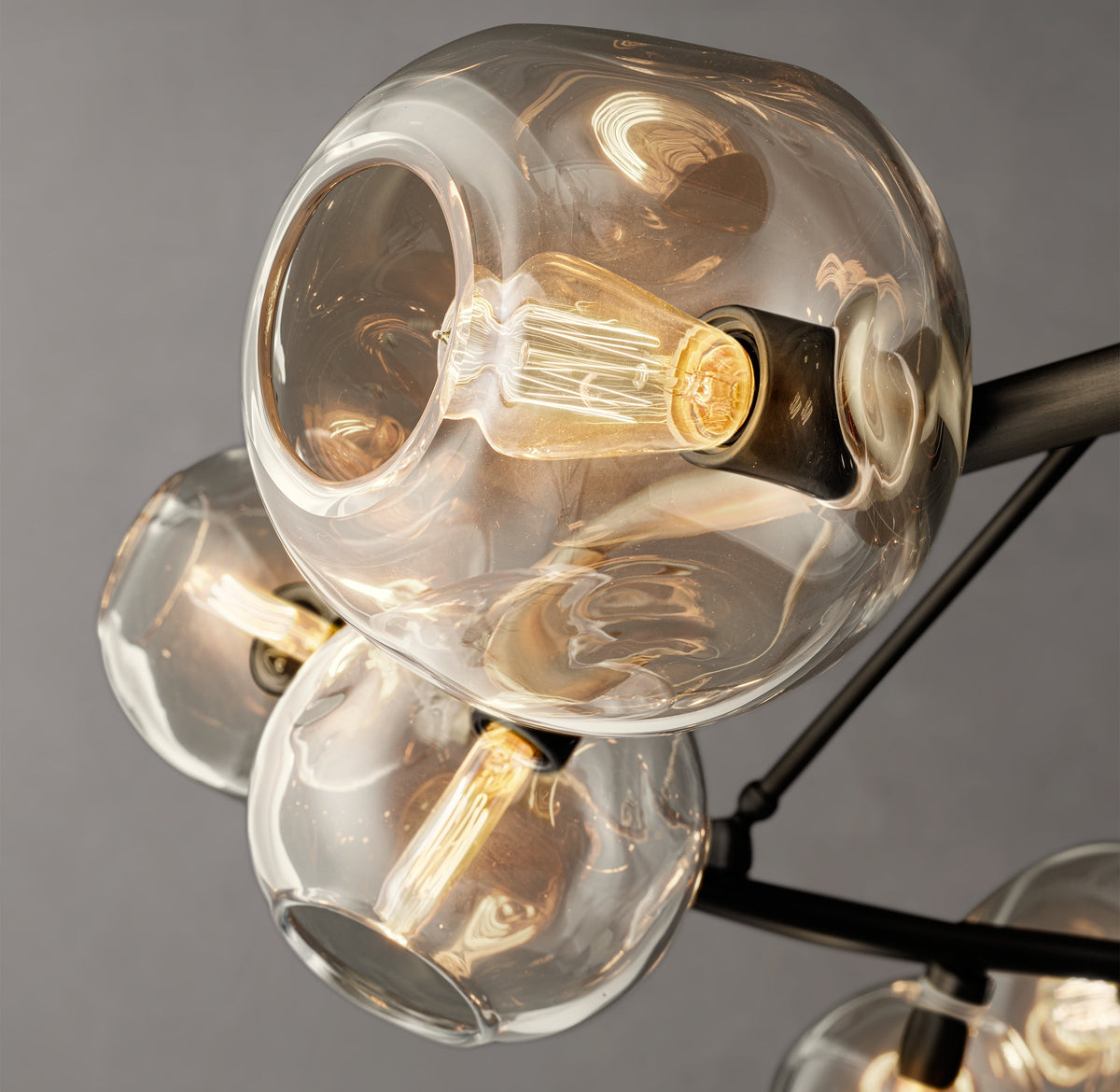 Heritage Bubble Clear Glass Round Chandelier — view 5
