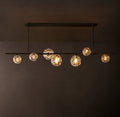 Heritage Bubble Clear Glass Linear Chandelier – 78" — view 1