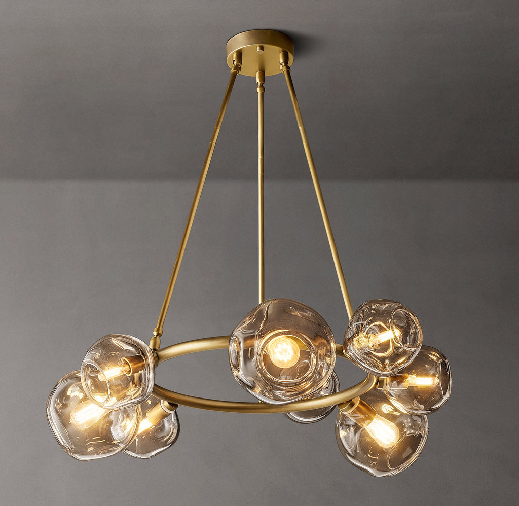 Heritage Bubble Smoke Glass Round Chandelier — view 3
