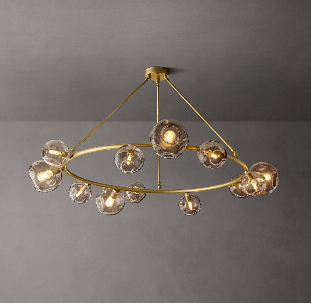 Heritage Bubble Smoke Glass Round Chandelier — view 2