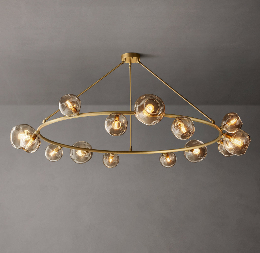 Heritage Bubble Smoke Glass Round Chandelier — view 2