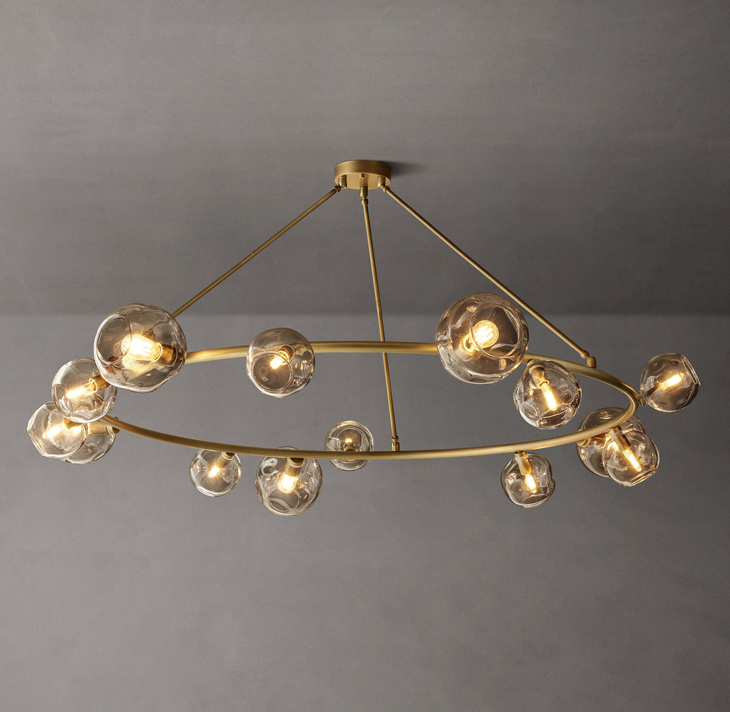 Heritage Bubble Smoke Glass Round Chandelier — view 3