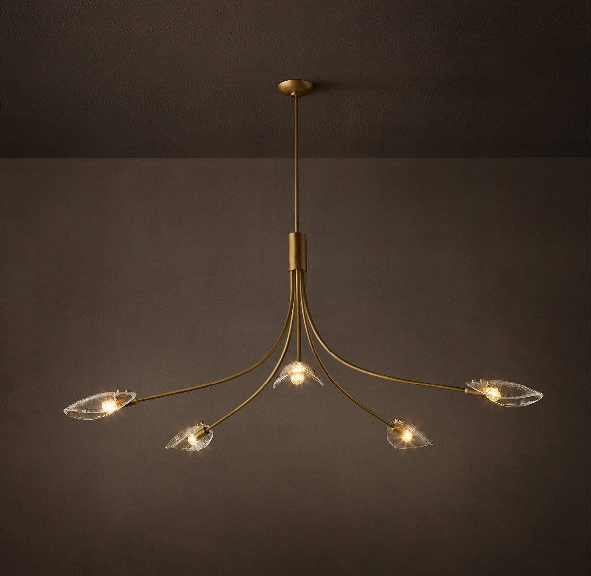 Heritage Shell Clear Glass Round Chandelier – 60" — view 1