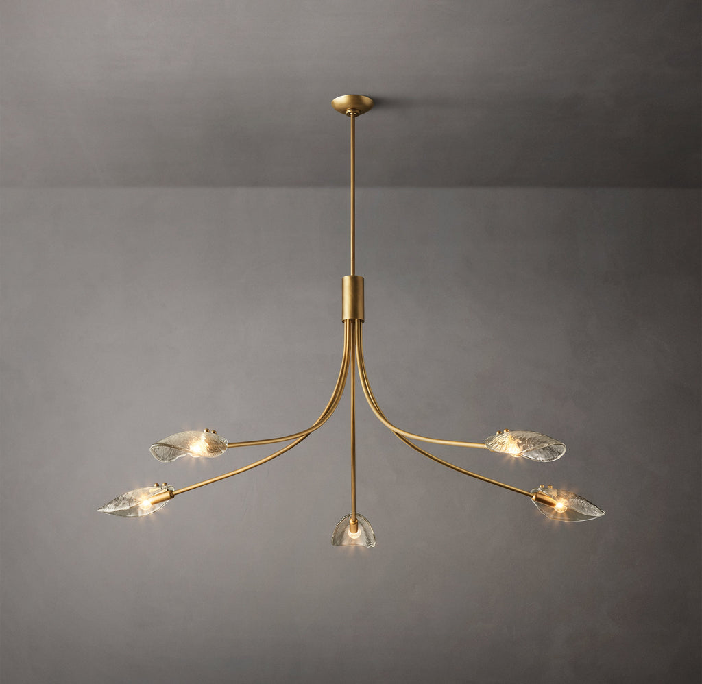 Heritage Shell Clear Glass Round Chandelier – 60" — view 3