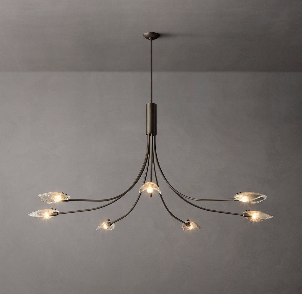 Heritage Shell Clear Glass Round Chandelier – 72" — view 2