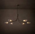 Heritage Shell Clear Glass Linear Chandelier – 54" — view 1