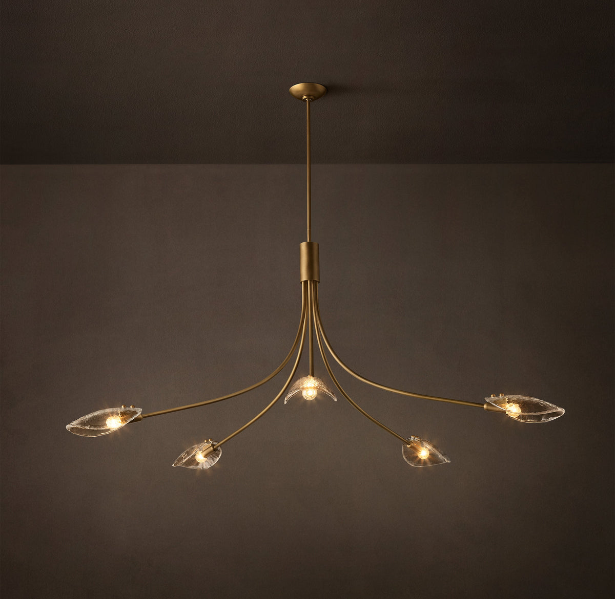 Heritage Shell Smoke Glass Round Chandelier – 60" — view 1