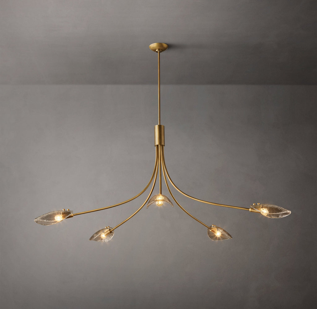 Heritage Shell Smoke Glass Round Chandelier – 60" — view 2
