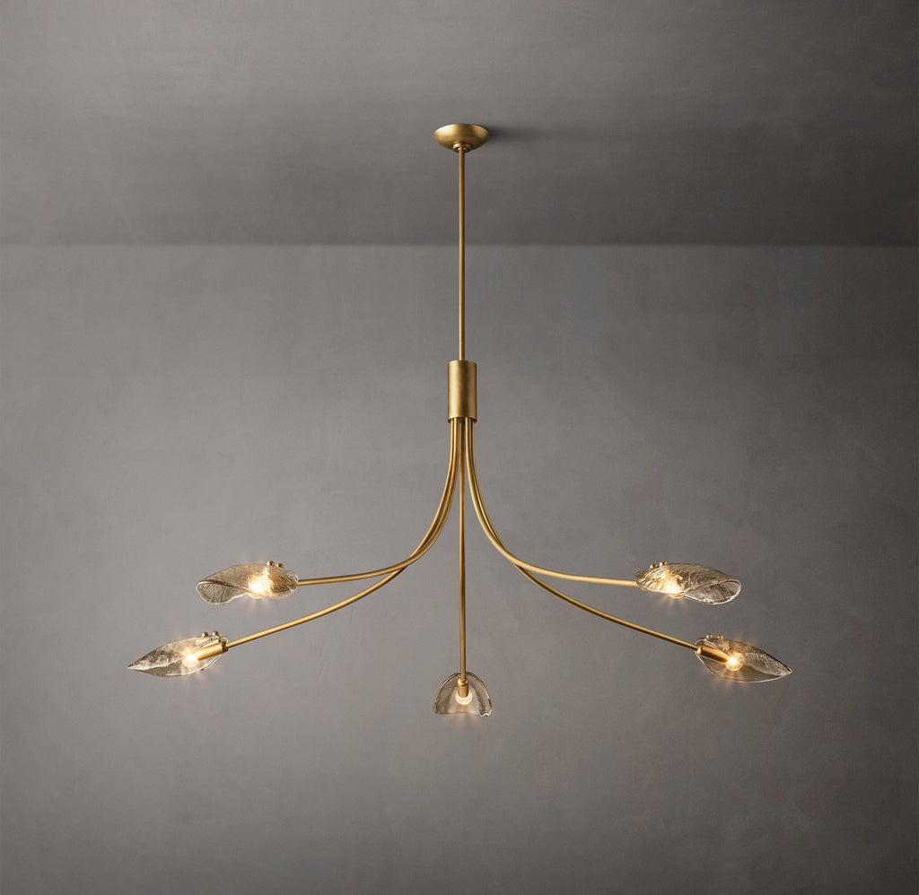 Heritage Shell Smoke Glass Round Chandelier – 60" — view 3
