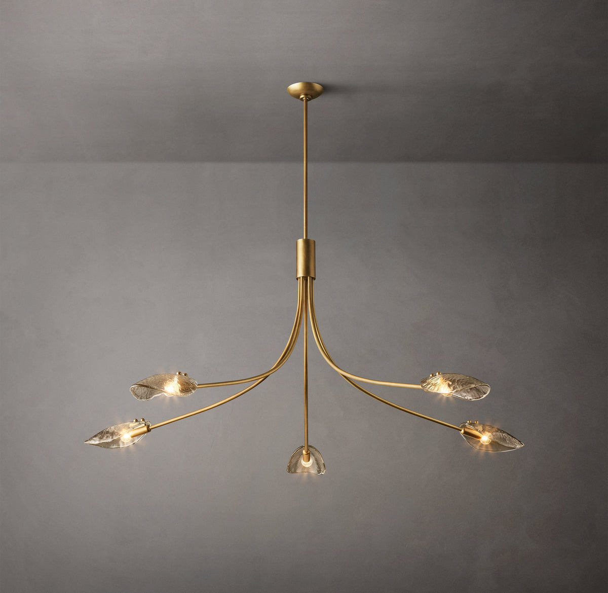 Heritage Shell Smoke Glass Round Chandelier – 60" — view 3